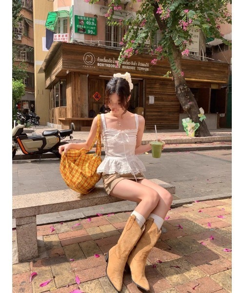 Ritzy（リッツィー）の「レース刺繍 キャミソールトップス（キャミソール・レディース・ホワイト・M/L/S）」の8枚目の写真