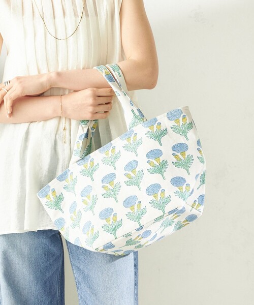 SZ Blockprints(エスゼットブロックプリント)の「【SHIPS別注】SZ BLOCKPRINTS: Lisbon Tote(トートバッグ・レディース・ライトブルー/ピンク・ONE SIZE)」の10枚目の写真
