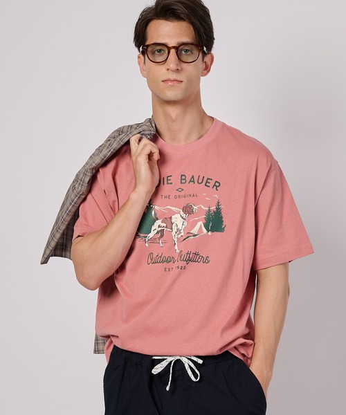 Eddie Bauer（エディーバウアー）の「グラフィックプリント 半袖Tシャツ（Tシャツ/カットソー・メンズ・ホワイト系1/ホワイト系2/ピンク/イエロー/グリーン/ブラック/ネイビー/ブラウン・XL/XXL/S/M/L）」の8枚目の写真