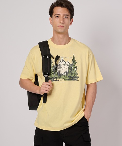 Eddie Bauer（エディーバウアー）の「グラフィックプリント 半袖Tシャツ（Tシャツ/カットソー・メンズ・ホワイト系1/ホワイト系2/ピンク/イエロー/グリーン/ブラック/ネイビー/ブラウン・XL/XXL/S/M/L）」の7枚目の写真