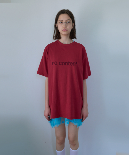 NOCONTENT(ノーコンテント)の「69. ノコンテンツT _ レッド(Tシャツ/カットソー・レディース・その他・FREE)」の1枚目の写真