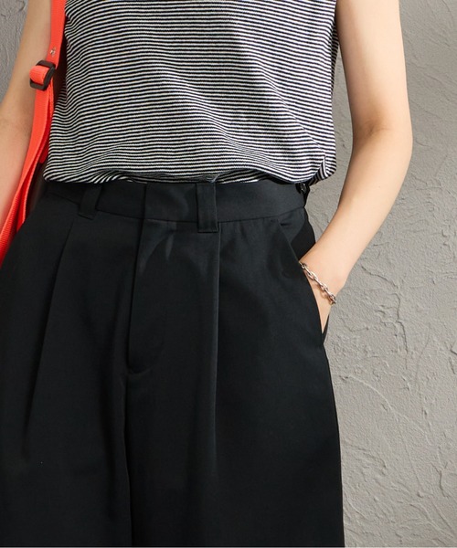 FRED PERRY（フレッドペリー）の「【WEB先行予約】[FRED PERRY/フレッドペリー]  ワンポイントロゴ刺繍 テニストラウザーバミューダショーツ（その他パンツ・レディース・ブラック/キャメル・L/M/S/XS）」の12枚目の写真