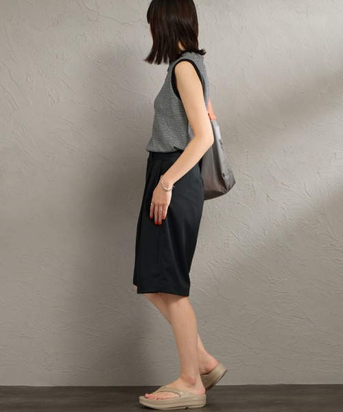 FRED PERRY（フレッドペリー）の「【WEB先行予約】[FRED PERRY/フレッドペリー]  ワンポイントロゴ刺繍 テニストラウザーバミューダショーツ（その他パンツ・レディース・ブラック/キャメル・L/M/S/XS）」の10枚目の写真