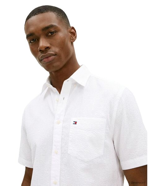 TOMMY HILFIGER（トミーヒルフィガー）の「AF SEERSUCKER SOLID SS RF SHIRT（シャツ/ブラウス・メンズ・ライトブルー/ホワイト/マルチ・SMALL/MEDIUM/LARGE/X-LARGE）」の14枚目の写真