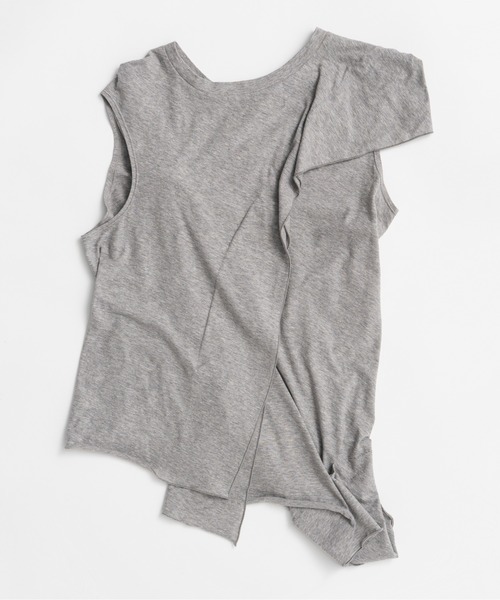 PRANK PROJECT（プランクプロジェクト）の「【2026Summer Pre-Order】アシンメトリーノットトップ / Asymmetrical Knot Top（Tシャツ/カットソー・レディース・レッド/グレー/ブラック・FREE）」の17枚目の写真