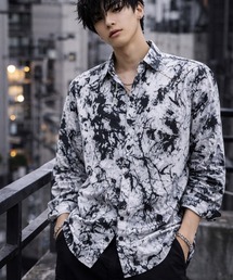 VIBGYOR | 【Bls】 【ZM】【Bling Leads】総柄ニュアンス 長袖シャツ(BL)(シャツ/ブラウス)