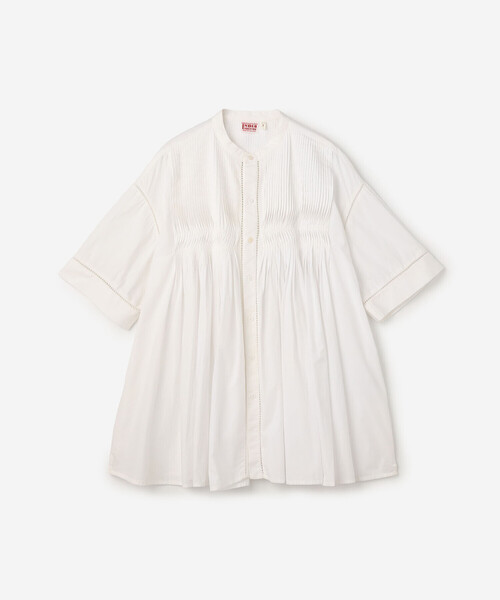 Bshop(ビショップ)の「INDIA INDUSTRY | コットンポプリン ピンタックシャツ WOMEN(シャツ/ブラウス・レディース・オフホワイト/ブラック/ピンク系その他・1)」の10枚目の写真