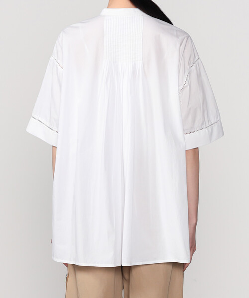 Bshop(ビショップ)の「INDIA INDUSTRY | コットンポプリン ピンタックシャツ WOMEN(シャツ/ブラウス・レディース・オフホワイト/ブラック/ピンク系その他・1)」の9枚目の写真