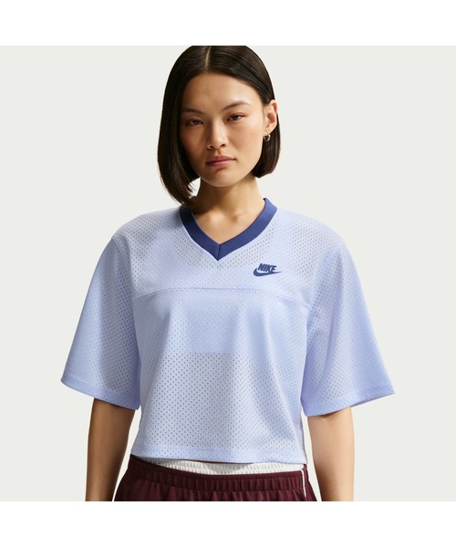NIKE(ナイキ)の「NIKE/ナイキ WSNSWHRTGFSTVLCROPMSHJ(Tシャツ/カットソー・レディース・ブルー/ブラック/ピンク・M/L/XL/S)」の3枚目の写真