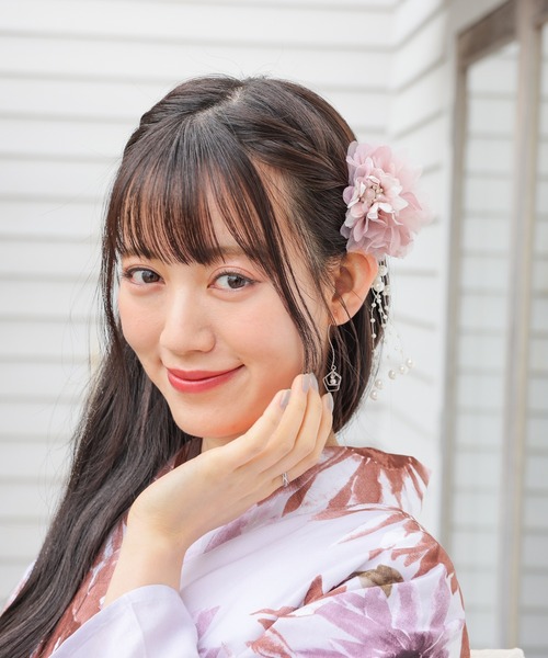 Honeys（ハニーズ）の「浴衣髪飾り（パール付）（和装小物・レディース・アイボリー/サックスブルー/ピンク・FREE）」の18枚目の写真