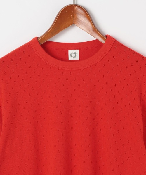 ORCIVAL(オーシバル)の「【ORCIVAL(オーシバル)】クルーネックメッシュTシャツ(Tシャツ/カットソー・レディース・ブラック/レッド・FREE)」の8枚目の写真