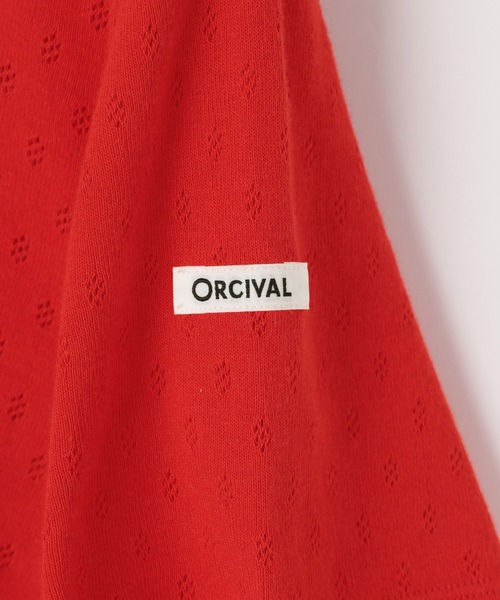 ORCIVAL(オーシバル)の「【ORCIVAL(オーシバル)】クルーネックメッシュTシャツ(Tシャツ/カットソー・レディース・ブラック/レッド・FREE)」の5枚目の写真