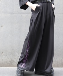 菖蒲刺繍ワイドパンツ