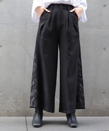 菖蒲刺繍ワイドパンツ