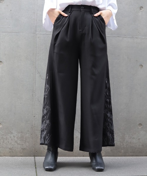 菖蒲刺繍ワイドパンツ（その他パンツ）｜REZEN（リゼン）の