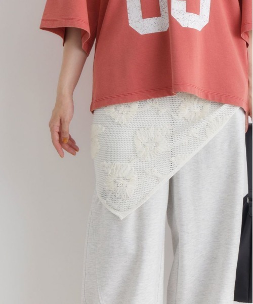 BACK NUMBER（バックナンバー）の「シアー刺繍スカーフ（バンダナ/スカーフ・レディース・ブラック/ブラウン/キナリ・ONE SIZE）」の2枚目の写真