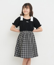 coca（coca）（コカ）の「キッズ　肩リボンドッキングワンピース（ワンピース）」