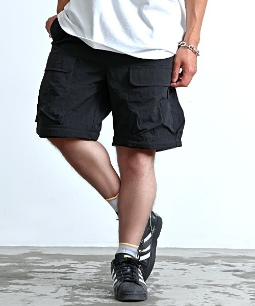 ARULE(アルール)の「『ARULE/アルール』2WAYナイロンカーゴパンツ【CN】【GC】(カーゴパンツ・メンズ・ブラック・L/XL/3L)」の7枚目の写真