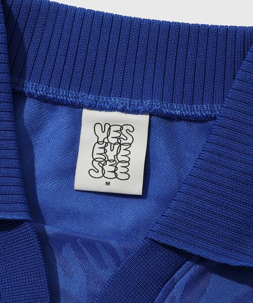 YESEYESEE(イエスアイシー)の「【YESEYESEE/イエスアイシー】Y.E.S Jacquard Football tee(ポロシャツ・メンズ・ブルー/ブラック・L/M)」の10枚目の写真