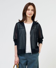 【WEB限定カラーあり】SHEER LIGHT KNIT パーカー