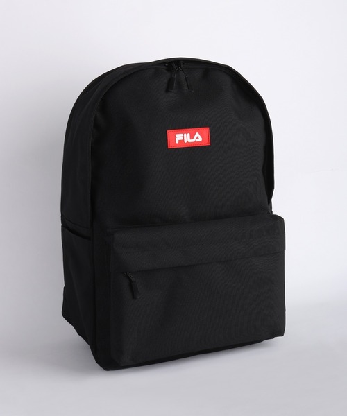 FILA(フィラ)の「FILA / フィラ スタンダードデイパック A4収納 大容量 軽量(バックパック/リュック・メンズ・ブラック/ブラック×レッド/アイボリー・FREE)」の3枚目の写真