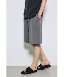 リラックスニットショートパンツ 春服 夏服 秋服 サマーニット ウエストゴム