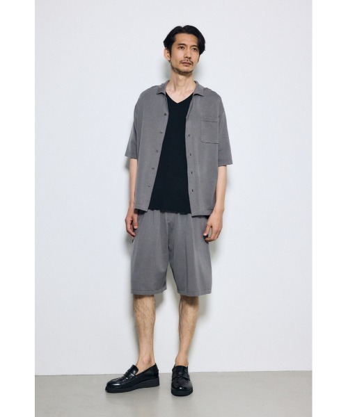 AZUL by moussy(アズールバイマウジー)の「リラックスニットショートパンツ 春服 夏服 秋服 サマーニット ウエストゴム(スラックス・メンズ・グレー/ブラック・MEDIUM/LARGE)」の15枚目の写真