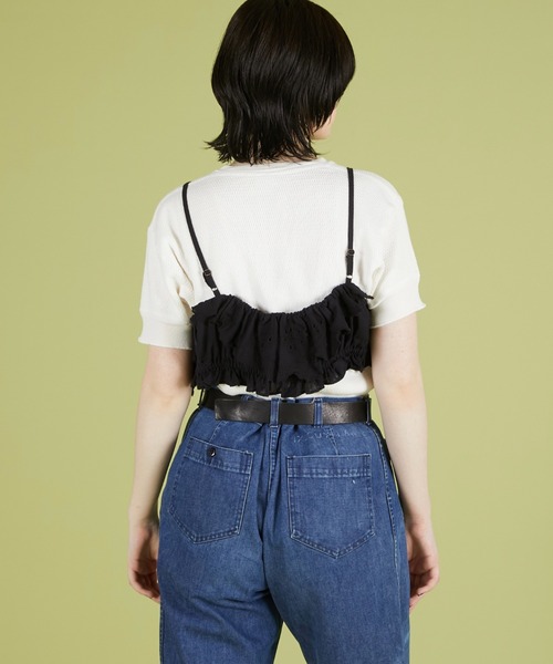 crinkle crinkle crinkle(クリンクルクリンクルクリンクル)の「【crinkle crinkle crinkle】embroidery scallup bra/エンブロイダリースカラップブラ(キャミソール・レディース・グリーン/ブラック・FREE)」の10枚目の写真