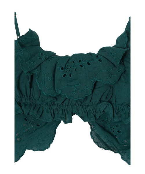 crinkle crinkle crinkle(クリンクルクリンクルクリンクル)の「【crinkle crinkle crinkle】embroidery scallup bra/エンブロイダリースカラップブラ(キャミソール・レディース・グリーン/ブラック・FREE)」の14枚目の写真