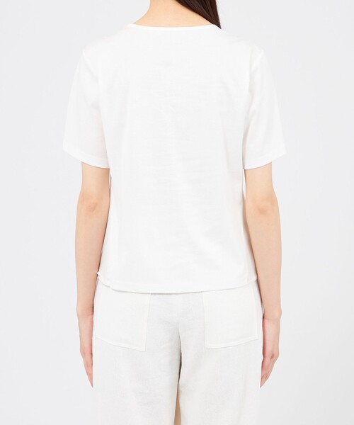 EPOCA(エポカ)の「サテンコンビジャージー デザインカットソー(Tシャツ/カットソー・レディース・ホワイト/ブラック・40)」の7枚目の写真