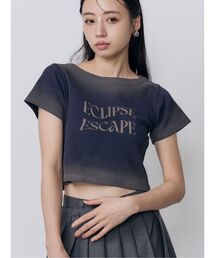 MURUA | シャドウクロップドTシャツ　夏服(Tシャツ/カットソー)