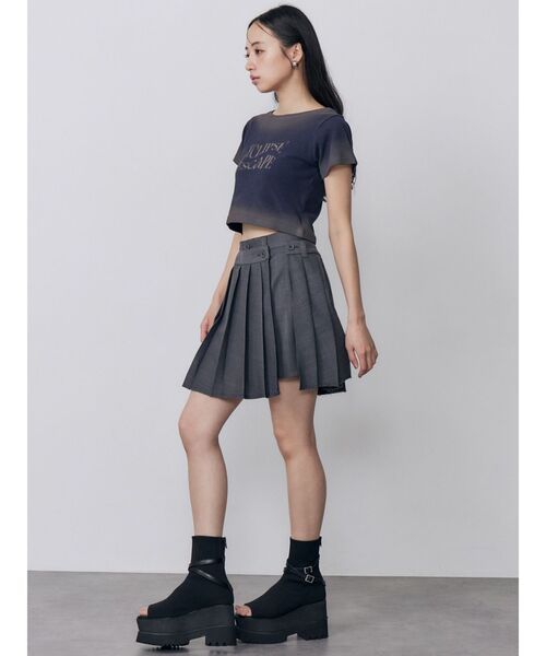 MURUA(ムルーア)の「シャドウクロップドTシャツ 夏服(Tシャツ/カットソー・レディース・ホワイト/ネイビー/ピンク・FREE)」の16枚目の写真