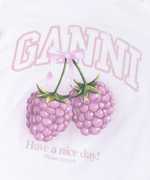 GANNI(ガニー)の「GANNI BABY FIT T-SHIRTS RASPBERRY(Tシャツ/カットソー・レディース・ホワイト系その他・SMALL)」の2枚目の写真