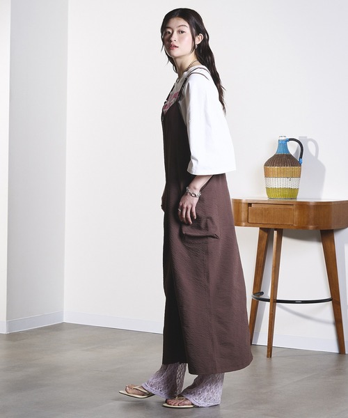 THOUSAND MILE(サウザンドマイル)の「(GENE HEAVENS x THOUSAND MILE)NARROW BACK STRAP DRESS(ワンピース・レディース・ブラック/ブラウン/オリーブ・ONE SIZE)」の19枚目の写真