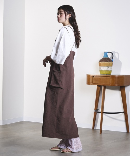 THOUSAND MILE(サウザンドマイル)の「(GENE HEAVENS x THOUSAND MILE)NARROW BACK STRAP DRESS(ワンピース・レディース・ブラック/ブラウン/オリーブ・ONE SIZE)」の20枚目の写真