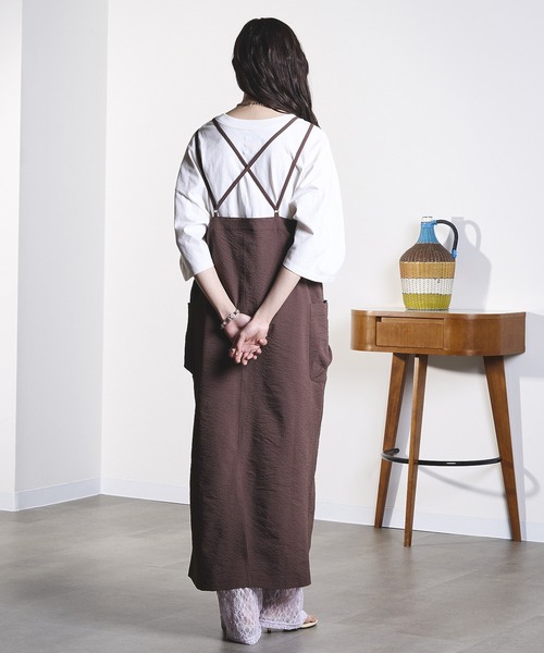 THOUSAND MILE(サウザンドマイル)の「(GENE HEAVENS x THOUSAND MILE)NARROW BACK STRAP DRESS(ワンピース・レディース・ブラック/ブラウン/オリーブ・ONE SIZE)」の21枚目の写真