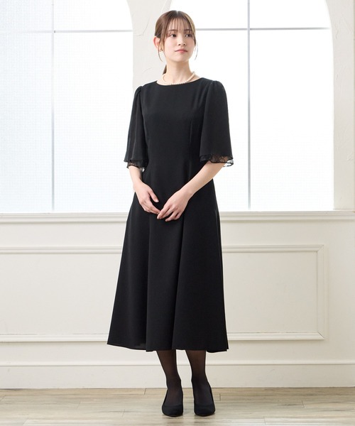 夏用喪服・礼服】マシンウォッシャブル レースレイヤードスリーブ