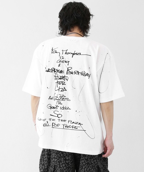 minsobi(ミンソビ)の「ペインティングアート グラフィック ルーズ半袖Tシャツ ユニセックス(Tシャツ/カットソー・メンズ・ブラック/ホワイト・FREE)」の2枚目の写真