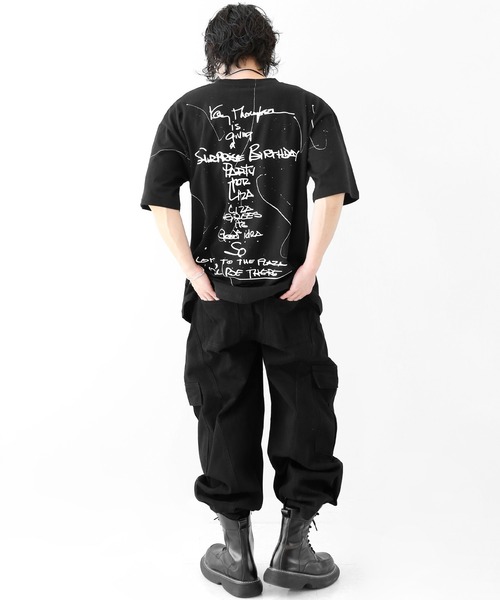minsobi(ミンソビ)の「ペインティングアート グラフィック ルーズ半袖Tシャツ ユニセックス(Tシャツ/カットソー・メンズ・ブラック/ホワイト・FREE)」の8枚目の写真