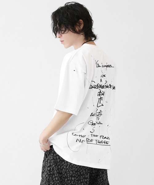 minsobi(ミンソビ)の「ペインティングアート グラフィック ルーズ半袖Tシャツ ユニセックス(Tシャツ/カットソー・メンズ・ブラック/ホワイト・FREE)」の21枚目の写真
