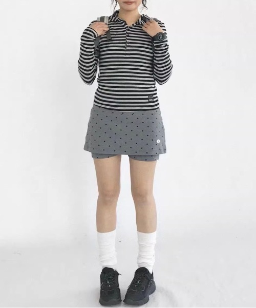 VIBGYOR(ヴィブジョー)の「【LAMPOON】ドットレイヤードスカパン(スカート・レディース・グレー・LARGE/MEDIUM/SMALL)」の11枚目の写真
