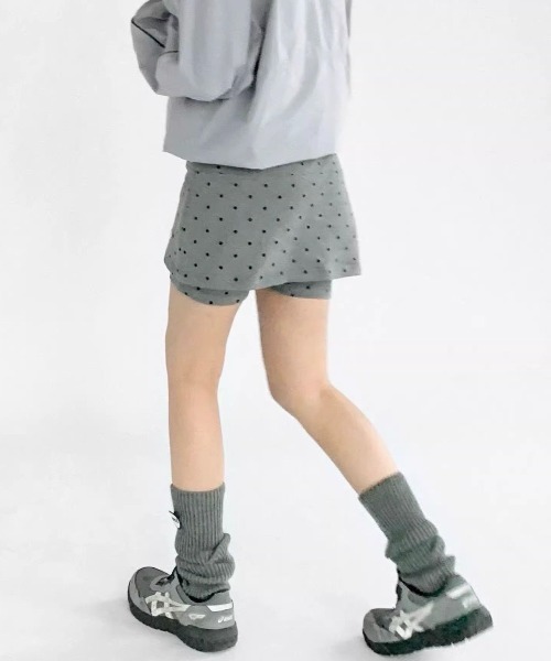 VIBGYOR(ヴィブジョー)の「【LAMPOON】ドットレイヤードスカパン(スカート・レディース・グレー・LARGE/MEDIUM/SMALL)」の4枚目の写真