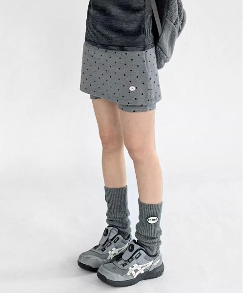 VIBGYOR(ヴィブジョー)の「【LAMPOON】ドットレイヤードスカパン(スカート・レディース・グレー・LARGE/MEDIUM/SMALL)」の7枚目の写真