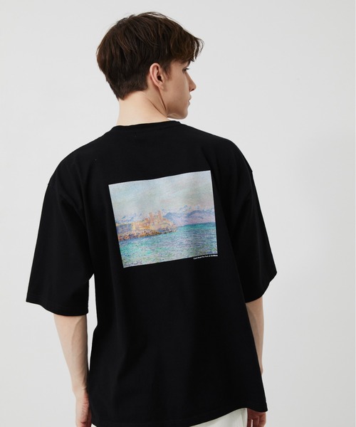 PUBLIC TOKYO（パブリックトウキョウ）の「MONET TEE /夏服/クラフィックT/プリントT/アートT/洗濯可/コットン100%（Tシャツ/カットソー・メンズ・ホワイト/ブラック・2/1）」の20枚目の写真