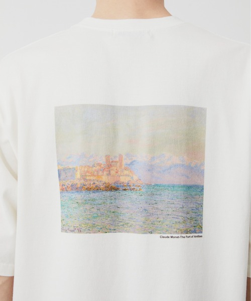 PUBLIC TOKYO（パブリックトウキョウ）の「MONET TEE /夏服/クラフィックT/プリントT/アートT/洗濯可/コットン100%（Tシャツ/カットソー・メンズ・ホワイト/ブラック・2/1）」の14枚目の写真