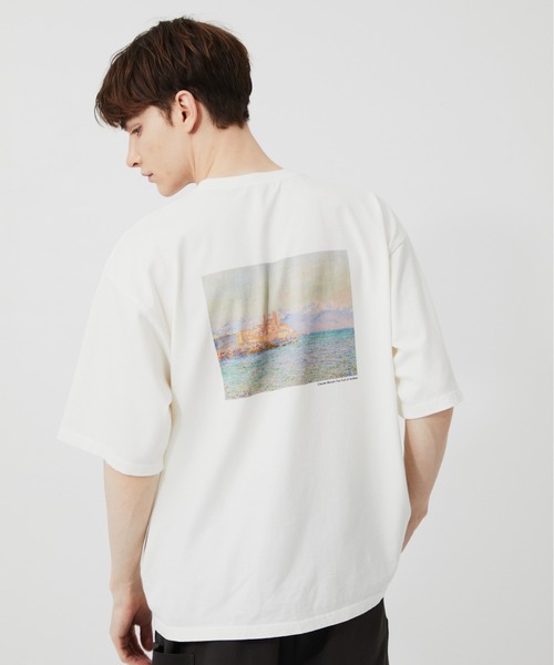 PUBLIC TOKYO（パブリックトウキョウ）の「MONET TEE /夏服/クラフィックT/プリントT/アートT/洗濯可/コットン100%（Tシャツ/カットソー・メンズ・ホワイト/ブラック・2/1）」の8枚目の写真