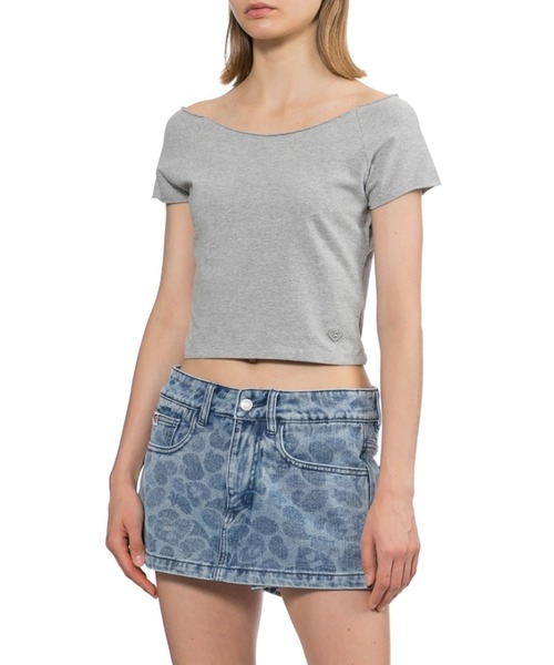 APEE BY A BATHING APE（エイピーバイアベイシングエイプ）の「HEART BADGE CROP TEE #3（Tシャツ/カットソー・レディース・ネイビー/グレー・SMALL/X-SMALL）」の5枚目の写真