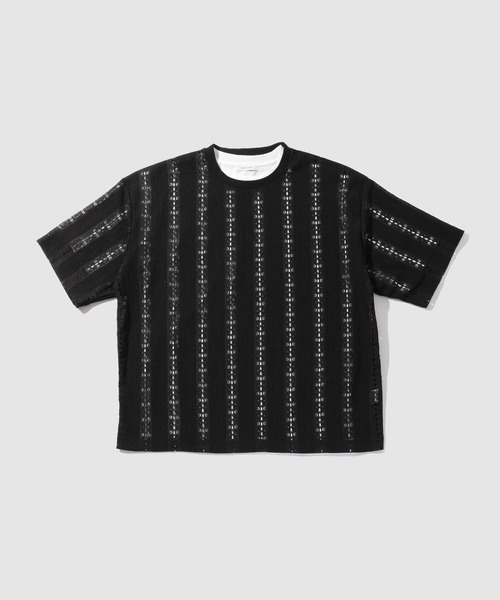 URBAN COLLECTION(アーバンコレクション)の「URBAN COLECTION オーバーサイズ透かし編みアンサンブル(Tシャツ/カットソー・メンズ・ブラウン/オフホワイト/ブラック・L/XL/S/M)」の18枚目の写真