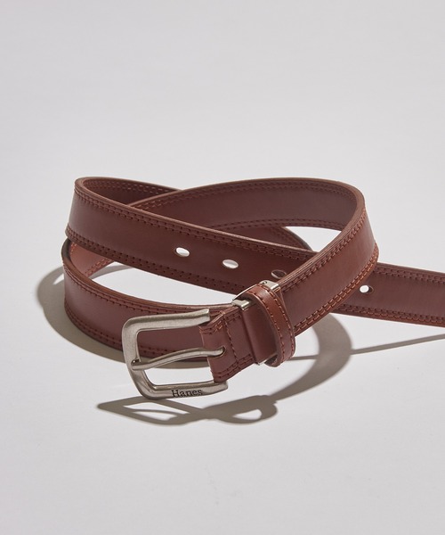 HANES(ヘインズ)の「【Hanes】30mmプレーンベルト HA-11(ベルト・メンズ・ダークブラウン/ブラック/ブラウン・FREE)」の3枚目の写真