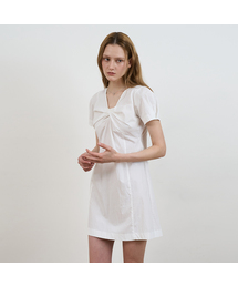 DEHEVE（デヘヴェ）の「Twist Flare Mini Dress [Ivory]（ワンピース）」